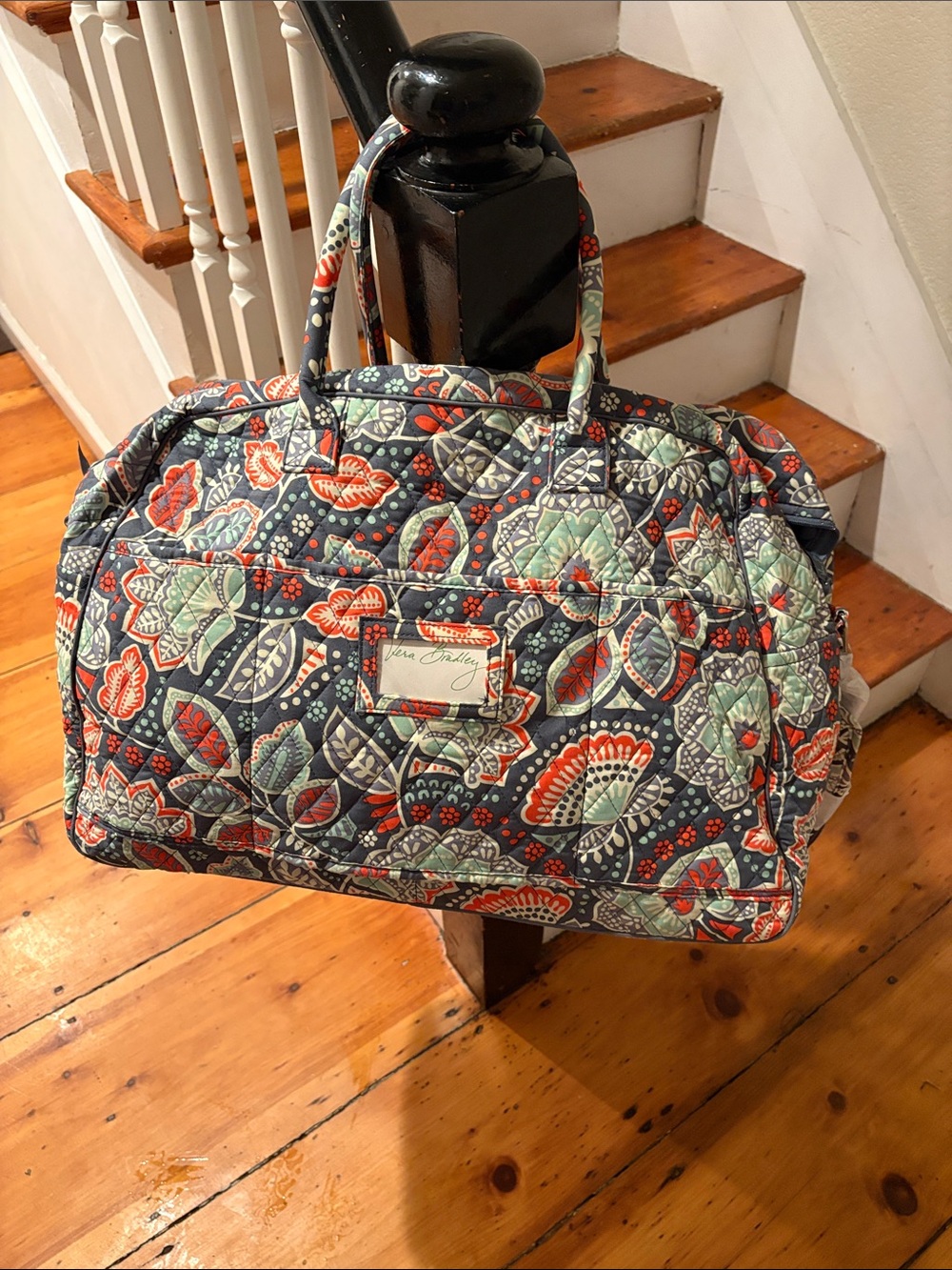 Vera Bradley Large Quilted Travel Bag in Retired “Nordic Floral”